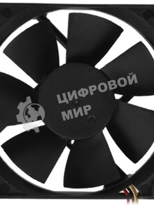 Вентилятор для корпуса Gembird FANCASE/BALL черный, 80 мм, 2600 об/мин, 27 дБ, 3 pin