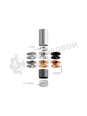 Корпус светильника C6305 PSL серебро полированное D60*H60mm MR16 GU5.3