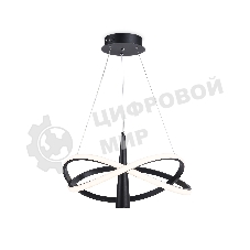 Подвесной светодиодный светильник Ambrella light FL5368/2+1 BK черный 47W 3000K-6400K D480*1200 (ПДУ ИК)