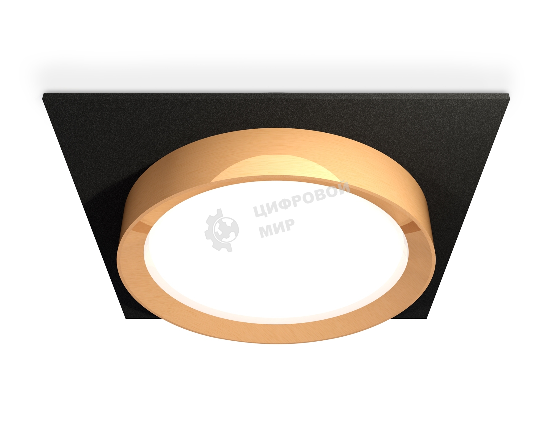 Комплект встраиваемого светильника Ambrella light XC8062005 SBK/PYG черный песок/золото желтое полированное GX53 (C8062, N8124)