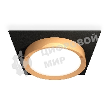 Комплект встраиваемого светильника Ambrella light XC8062005 SBK/PYG черный песок/золото желтое полированное GX53 (C8062, N8124)