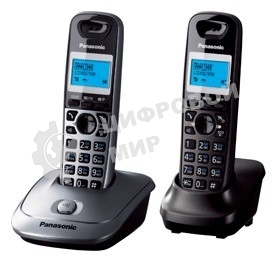 Телефон беспроводной (DECT) Panasonic KX-TG2512RU2 Доп трубка в комплекте, АОН, Caller ID, спикерфон, полифония