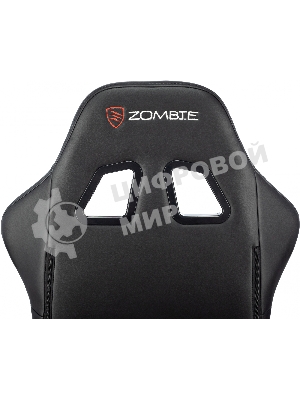 Кресло Zombie GAME TETRA черный/красный, экокожа, 120 кг, механизм качания