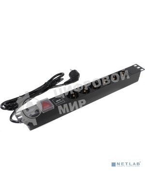 Блок розеток горизонтальный ExeGate ServerPro PDU-19H608 Al-6S-EU2-SW-SPD1, 19