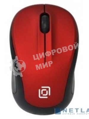 Мышь беспроводная Oklick 665MW черный/красный, 1000 dpi, радиоканал, USB, кнопки - 3