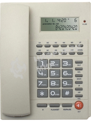 Телефон проводной Ritmix RT-420 белый/серый