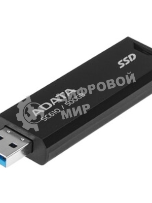 Внешний SSD ADATA SC610, 2TB, USB 3.2 Gen 2 Type-A, R/W 550/500, черный