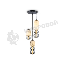 Подвесной светодиодный светильник Ambrella light LH11036/3 BK/MG/SM черный/мраморно-серый/дымчатый 40W 3000K D410*2050