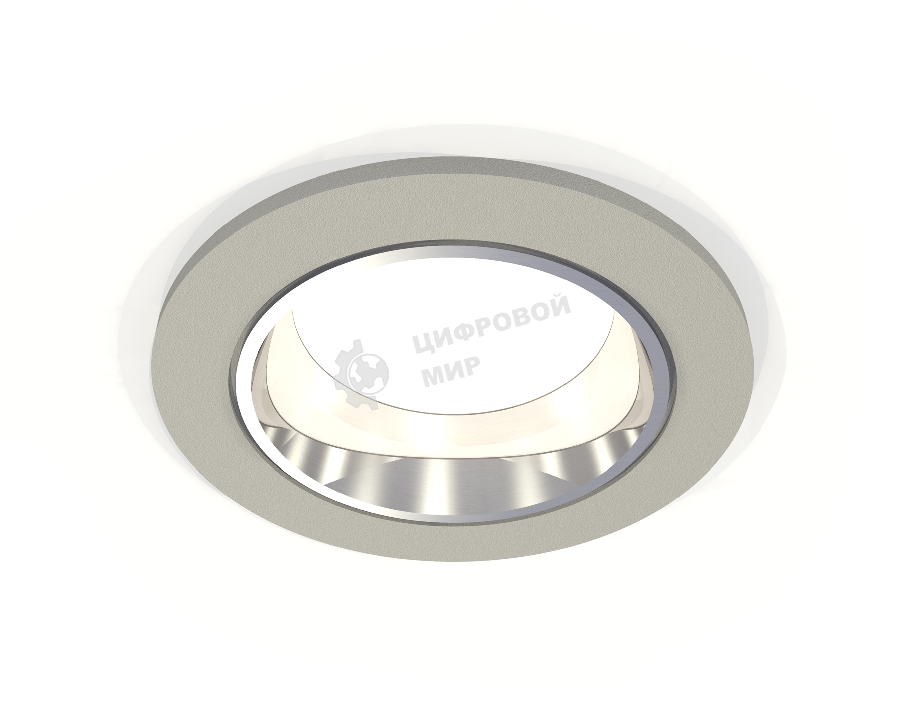 Комплект встраиваемого светильника Ambrella light XC6514003 SGR/PSL серый песок/серебро полированное MR16 GU5.3 (C6514, N6112)