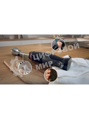 Блендер погружной Bosch MSM4B620 черный, 1000 Вт, плавная регулировка