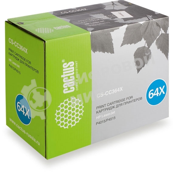 Картридж лазерный Cactus CS-CC364XS черный (24000 стр.) для HP Laser Jet P4015/P4515