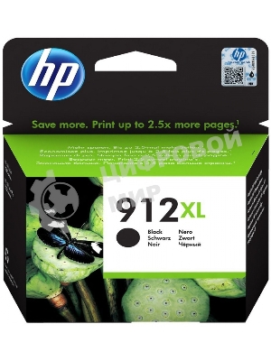 Картридж струйный HP 912 3YL84AE черный (825стр.) для HP OfficeJet 801x/802x