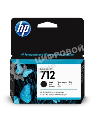 Картридж струйный HP 712 3ED70A черный (38мл) для HP DJ Т230/630