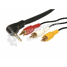 Шнур Rexant Стерео 3,5 мм 4C - 3 RCA 1,5 мeтра (GOLD)