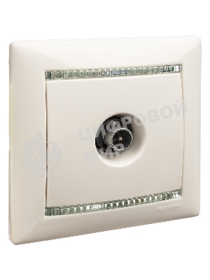 Розетка телевизионная TV Valena звезда 1,5Дб 2400МГц (белая)