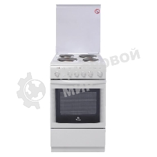 Плита электрическая De Luxe 506004.00Э (кр) белый, конфорок 4 шт, духовка 60 л, 50 см x 85 см x 60 см