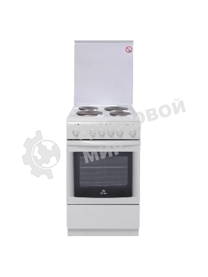Плита электрическая De Luxe 506004.00Э (кр) белый, конфорок 4 шт, духовка 60 л, 50 см x 85 см x 60 см