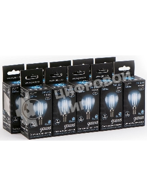Лампа светодиодная Filament Шар E14 7Вт 4100К Gauss 105801207