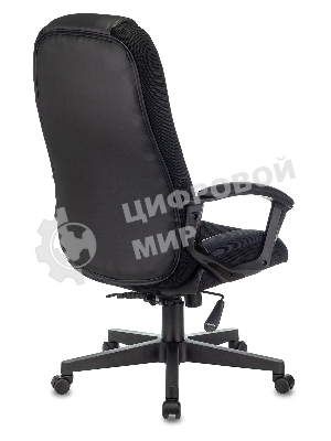 Кресло Бюрократ Zombie 9 черный/серый, экокожа, 120 кг, механизм качания