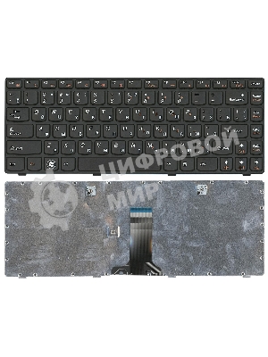 Клавиатура для ноутбука Lenovo G480 черная с черной рамкой
