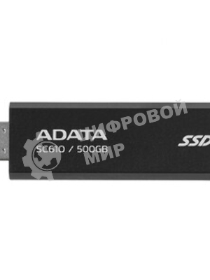 Внешний SSD ADATA SC610, 2TB, USB 3.2 Gen 2 Type-A, R/W 550/500, черный