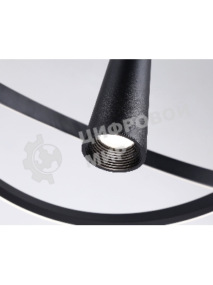 Подвесной светодиодный светильник Ambrella light FL5368/2+1 BK черный 47W 3000K-6400K D480*1200 (ПДУ ИК)