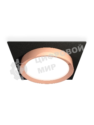 Комплект встраиваемого светильника Ambrella light XC8062006 SBK/PPG черный песок/золото розовое полированное GX53 (C8062, N8126)