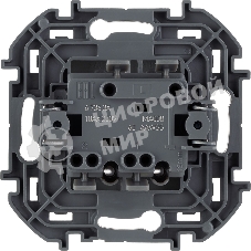 Выключатель 2-клавишный с подсветкой/индикацией 10AX 250 В антрацит