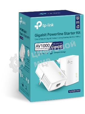 Сетевой адаптер TP-Link AV1000 Gigabit Powerline Starter KitSPEED: 1000 Mbps PowerlineSPEC: Broadcom CPU, HomePlug AV2, 1+1 Gigabit PortFEATURE: Plug and Play, tpPLC Utility, Pair for More SecurityKIT: 2× TL-PA7017
