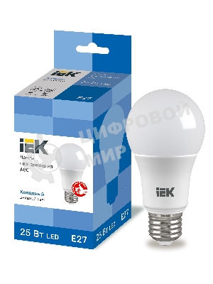 Лампа cветодиодная LED A80 шар 25Вт 230В 6500К E27 IEK LLE-A80-25-230-65-E27