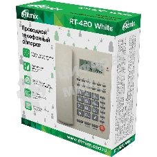 Телефон проводной Ritmix RT-420 белый/серый