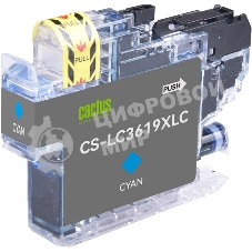 Картридж струйный Cactus CS-LC3619XLC голубой (18.4 мл) для Brother MFC-J2330DW/J2730DW/J3530DW/J3930DW
