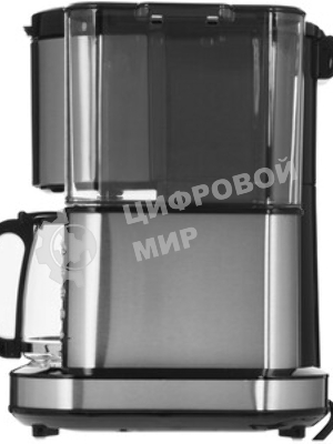 Кофеварка капельная BQ CM7002 Steel-Black со встроенной кофемолкой, исп. кофе - молотый/зерновой, 1.25 л, 800 Вт.