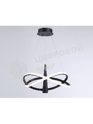 Подвесной светодиодный светильник Ambrella light FL5368/2+1 BK черный 47W 3000K-6400K D480*1200 (ПДУ ИК)