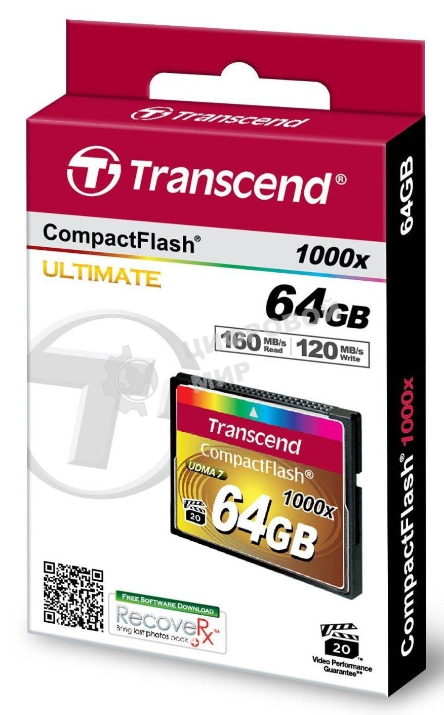 Флеш карта CF 64Gb Transcend TS64GCF1000 (1000X) 
