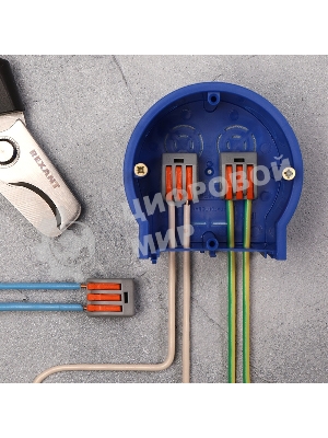 Соединительная клемма многоразовая Rexant 3-х проводная, серая (0,08-4 мм²), (5шт.)