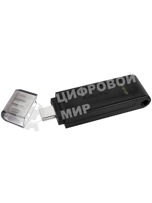 Флешка USB Kingston DataTraveler DT70 (DT70/64Gb), 64Gb, USB Type-C 3.2, R/W 70/45, черный