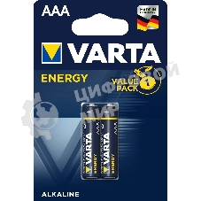 Батарейка Varta ENERGY LR03 AAA BL2 Alkaline 1.5V (4103) (2/20/100) (2 шт.)