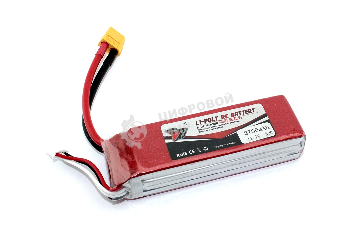 Портативный аккумулятор Li-Pol 11.1V 803496 2700mah разъем XT60-Plug