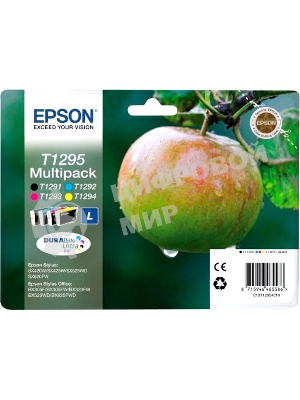 Набор картриджей Epson C13T12954012 черный/голубой/пурпурный/желтый