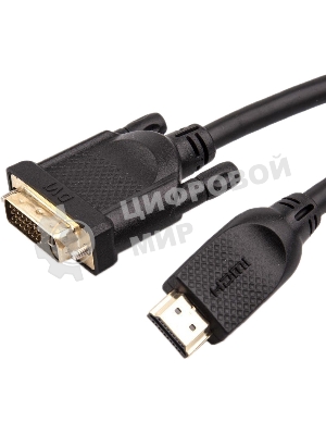 Кабель HDMI AM/DVI(24+1)M, 1.8м, CU, 1080P@60Hz, 2F, VCOM CG484GD-1.8M