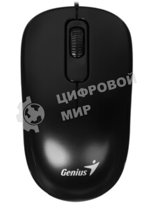 Мышь проводная Genius DX-110 черный, 1000 dpi, USB, кнопки - 3