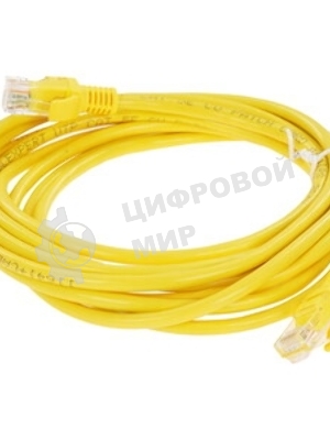 Патч-корд медный UTP Cablexpert PP10-3M/Y cat.5e, 3м, литой, многожильный, желтый