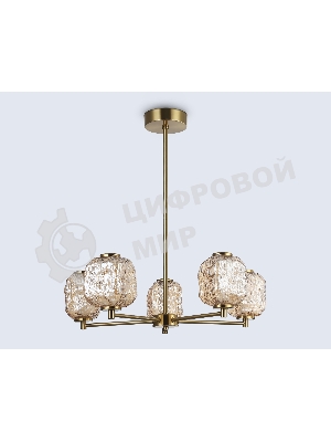 Светильник Ambrella light LH30104/5 SB/TI бронза/янтарь 27W 3000K D660*700