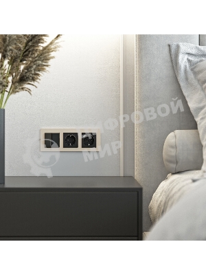 Рамка на 3 поста Senso (шампань, стекло soft-touch) W0033111