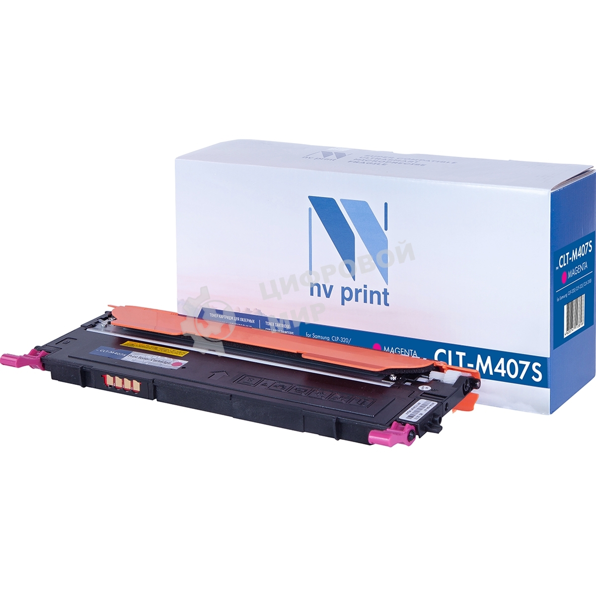 Картридж лазерный NVPrint совместимый Samsung CLT-M407S Magenta для CLP-325/CLX-3185 (1000k)