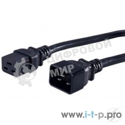 Кабель Hyperline PWC-IEC19-IEC20-1.8-BKКабель питания IEC 320 C19 - IEC 320 C20 (3x1.5), 1.8 м