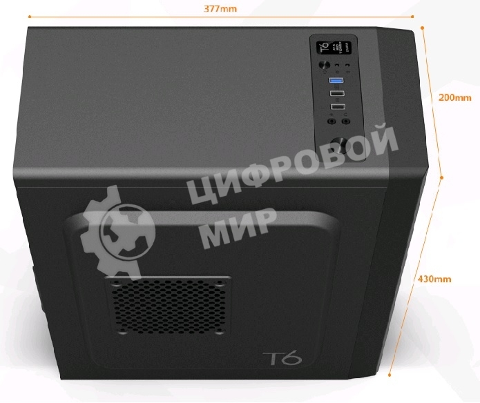 Компьютерный корпус Zalman ZM-T6 черный без БП ATX 1xUSB 2.0 1xUSB 3.0 audio bott PSU