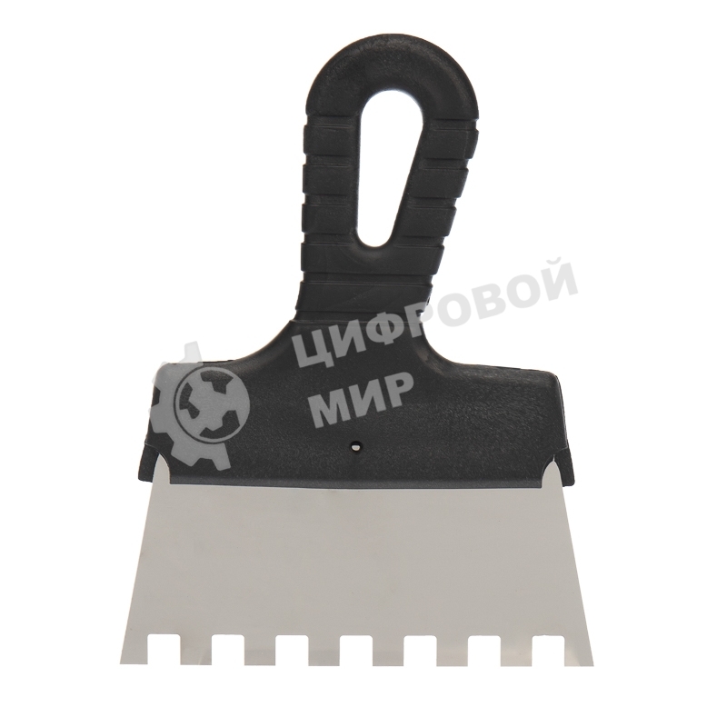 Шпатель фасадный Rexant 150 мм зуб 10х10 нержавеющая сталь, пластмассовая рукоятка