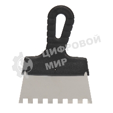 Шпатель фасадный Rexant 150 мм зуб 10х10 нержавеющая сталь, пластмассовая рукоятка